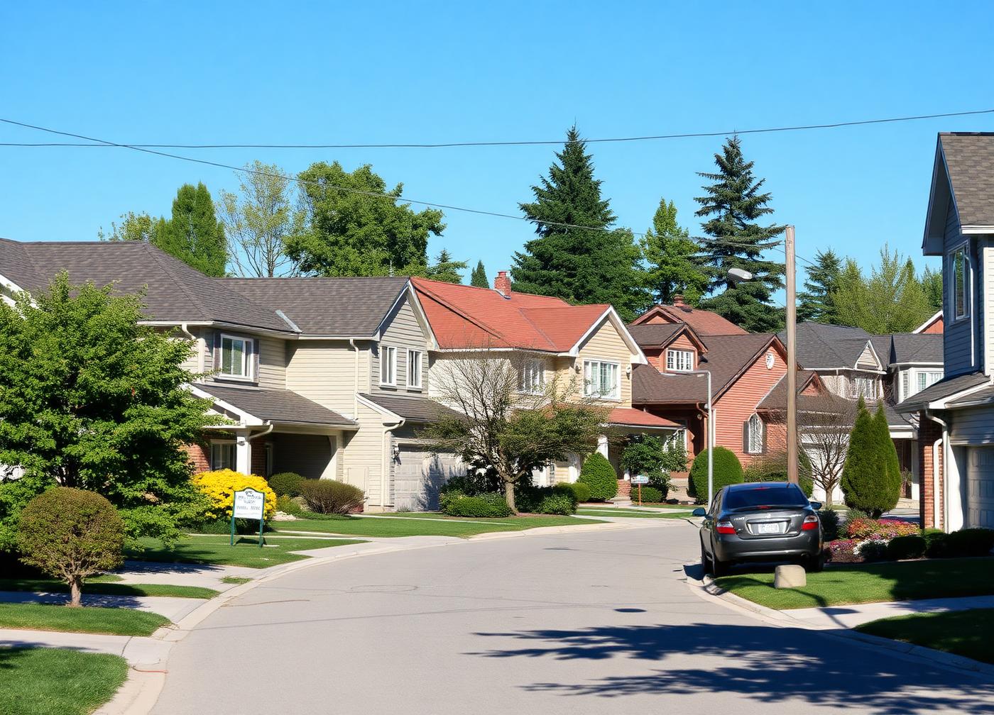 Markham residential street with managed rental homes
